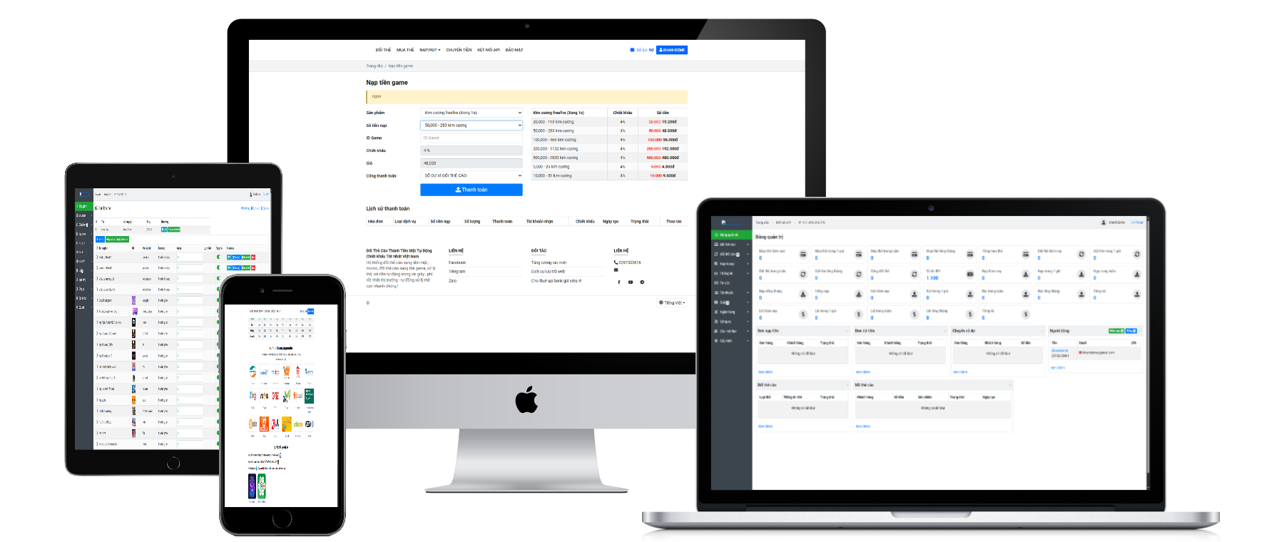 code tạo web gạch thẻ - đối thẻ cào mới nhất